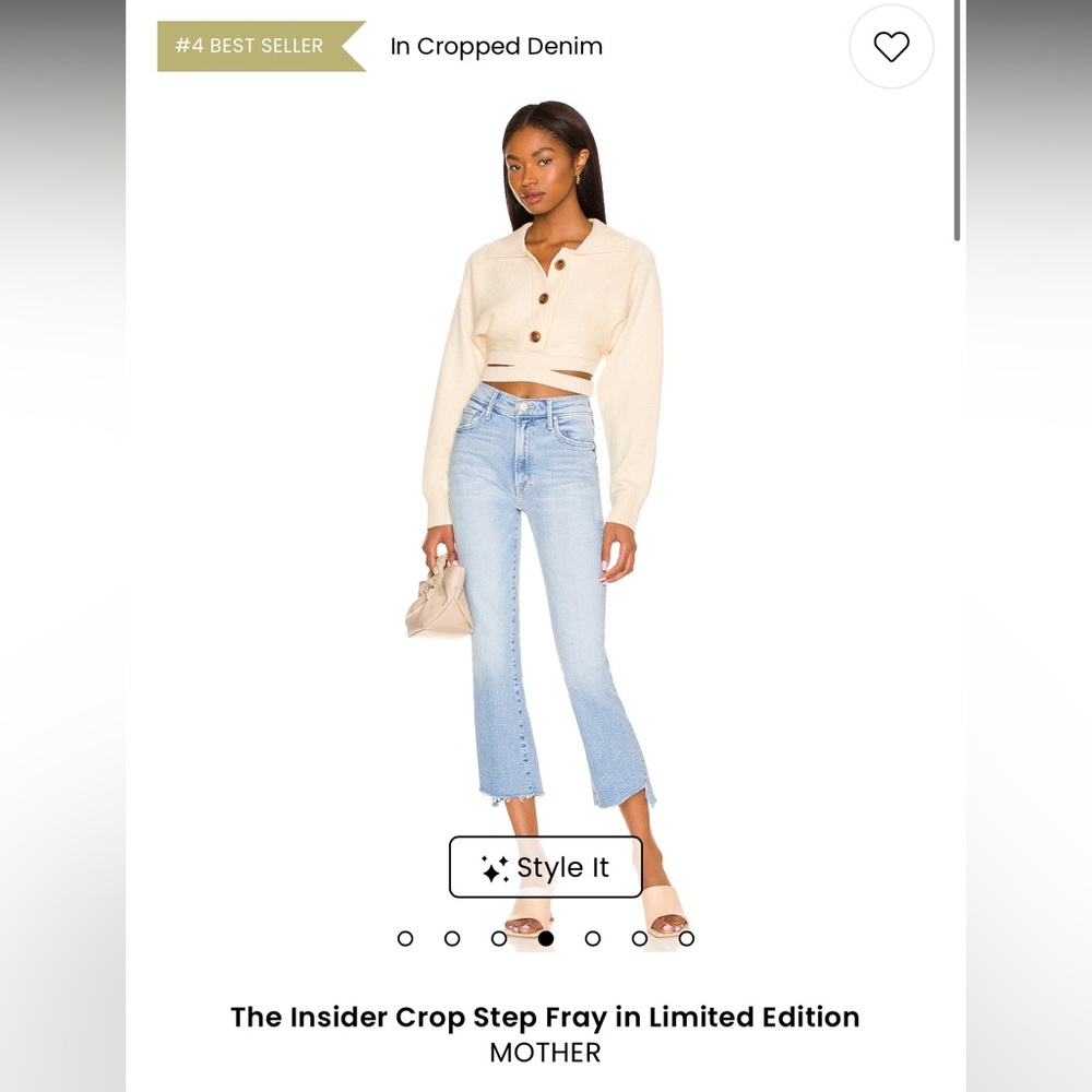 MOTHER The Insider Crop Step Fray in Limited Edition
